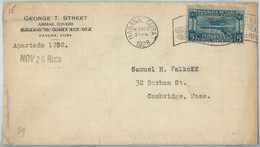 69228 - CUBA - POSTAL HISTORY - Nice Postmark On COVER 1928 - Storia Postale