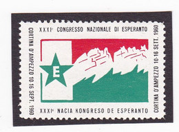 Vignette - XXXIe Congresso Nazionale Di Esperanto - Cortina D'ampezzo - 1960 - Esperanto