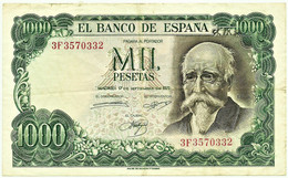 ESPAÑA - 1000 Pesetas - 17.09.1971 ( 1974 ) - Pick 154 - Serie 3F - José Echegaray - 1.000 - 1000 Pesetas