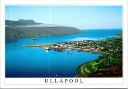 (1 G 5) UK Postcard Posted To Australia  - Ullapool (with 2 Special International Postcard Stamps) Cow & Puffins - Ross & Cromarty