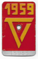 Velonummer Tessin Ticino TI 59 - Plaques D'immatriculation