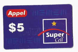 TELECARTE REPUBLIQUE DEMOCRATIQUE DU CONGO RECHARGE SUPER CELL 5$ Date 12/03 - Congo