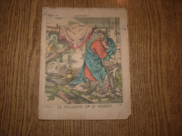 Protège-Cahier/Couverture "Fables De La Fontaine - Le Villageois Et Le Serpent" - Format Plié 22,5 X 17,5 Cm Environ. - Protège-cahiers