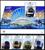 XH0223 Portugal 2021 Railway Company Train 4V + M MNH - Unused Stamps