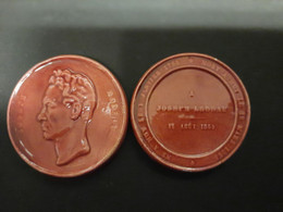 Deux Médailles De Joseph Lebau De Huy - Adel