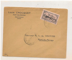 MARTINIQUE 1938 ENVELOPPE DE FORT DE FRANCE - Storia Postale