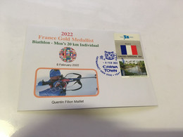 (1G 8) Beijing 2022 Olympic Winter Games - Gold Medal To France - Quentin Fillon Maillet - Winter 2022: Peking
