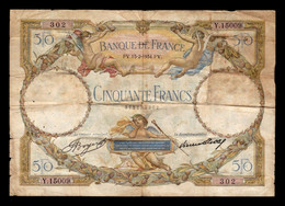 Francia France 50 Francs 1934 Pick 80b BC F - 50 F 1927-1934 ''Luc Olivier Merson''