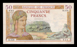 Francia France 50 Francs 1935 Pick 81 MBC+ VF+ - 50 F 1934-1940 ''Cérès''