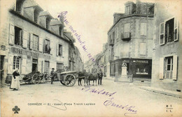 Ussel * La Place Treich Laplène * Attelage Boeufs * Pharmacie * Hôtel Des Voyageurs - Ussel