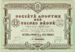 Société Anonyme Des Usines Bégué - Industry