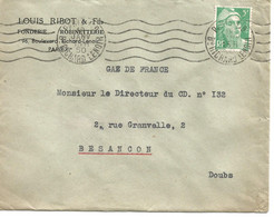 France Enveloppe Publicitaire Fonderie-robinetterie L.Ribot (75 Paris) - Other & Unclassified