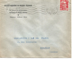 France Enveloppe Publicitaire Ste De Grands Travaux Bourg La Reine   (92 ) - (Seine) - Sonstige & Ohne Zuordnung