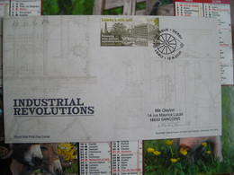 FDC Industrial Revolutions, Lombe's Silk Mill, Moulin à Soie De Lombe, Derby - 2011-2020 Ediciones Decimales