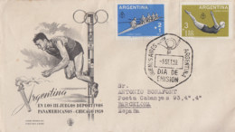 Enveloppe  FDC   1er  Jour   ARGENTINE   3éme   Jeux  Sportifs  Panaméricains  à  CHICAGO   1959 - FDC