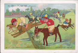 CHROMOS - MAGASINS - AU BON MARCHÉ -  LES GRANDS CHAMPIONNATS - COURSE DE HAIES - Au Bon Marché