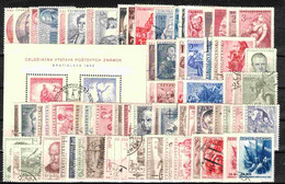 Tchécoslovaquie 1952 Mi 701-775+Bl.13 (Yv 610-681+BF 16), Obliteré, L'année Complete - Annate Complete