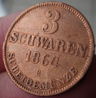 3 Schwaren 1864 B - Taler En Doppeltaler