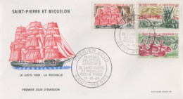 Enveloppe  FDC  1er  Jour   SAINT  PIERRE  Et  MIQUELON    Bateaux  Anciennes  Relations  Avec  La  France   1969 - FDC