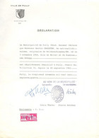 FISCAUX SUISSE CANTON DE VAUD  Ville De PULLY Emoluments 5 FR Rouge 1964 - Fiscales