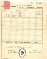 FISCAUX SERBIE Yougoslavie   Timbre 10 Dinar Rouge Sur Document De1929 - Serbia