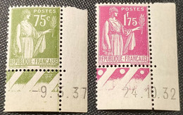 (A1) N° 284A/289  Neuf ** Gomme D'Origine Avec Coin Daté  TTB - 1930-1939