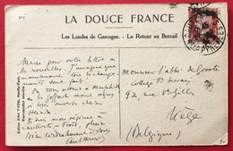 France N°175 Sur CPA Pour Liège, Belgique 1924 - (A261) - 1877-1920: Période Semi Moderne