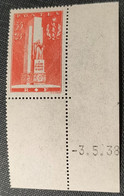 (A1) N° 295 Neuf ** Gomme D'Origine Avec Coin Daté  TB - 1930-1939