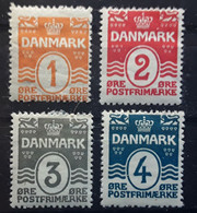 DANMARK DANEMARK DENMARK 1905, Série Courante 4 Timbres Yvert No 48 / 51 , Neufs * MH TB Cote 23 Euros - Nuovi