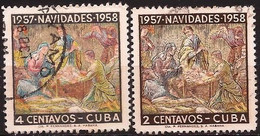 Cuba -  Fx. 907 - Yv. 468/9 - Navidad 1958 - Ø - Unused Stamps