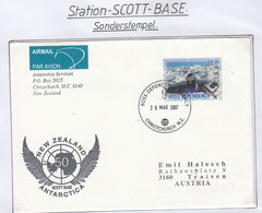 Ross Dependency 2007 Scott Base Cover Ca 26 MAR 2007 (GPA138B) - Lettres & Documents