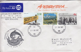 New Zealand 2007 Cover Ca Protect The Marine Environment Save Our Seas Ca 21 FE 2007 (GPA139A) - Lettres & Documents