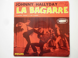 Johnny Hallyday 45Tours EP Vinyle La Bagarre Titres Sur 1 Ligne - 45 T - Maxi-Single