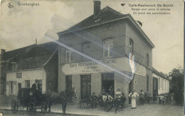 GRIMBERGEN :   Café-restaurant De Bondt  ( 1913 )  Attelage - Grimbergen