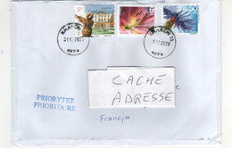 Timbres , Stamps " Fleurs  , Chateau "  Sur Lettre  Du 31/12/2020 Pour La France - Lettres & Documents