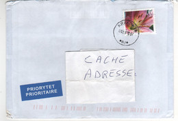 Timbre , Stamp " Fleurs "  Sur Lettre  Du 04/01/2017 Pour La France - Covers & Documents