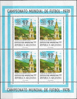 ARGENTINA - MINI SHEET ARGENTINA'78 FIFA WORLD SOCCER CUP, CHURCH (II, SURCHARGED) 1978 - MNH - 1978 – Argentine