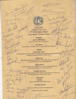 New Zealand Antarctic Soc 2008 Menu Of 75th Ann. Dinner Scott Room,Warners Hotel With Signature Participants (GPA140) - Cartas & Documentos