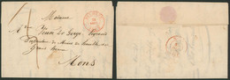 Précurseur - LAC Datée De Dixmude (1842) + Cachet Dateur Et Port 3 Décimes > Mons - 1815-1830 (Période Hollandaise)
