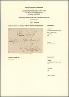 Précurseur - Page De Collection + LAC Datée De Oostende (1790) + Obl Linéaire OSTENDE > Dunkerke / Cachet à Sec - 1714-1794 (Paesi Bassi Austriaci)