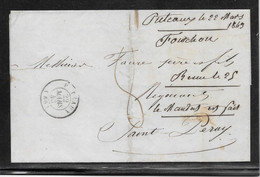 France Marque Postale - Type 15 Puteaux 1843 - Taxe 8 - TB - 1801-1848: Précurseurs XIX