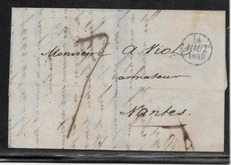 France Marque Postale - Lettre De Paris Pour Nantes 1832 - TB - 1801-1848: Precursors XIX