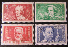 France - Timbres Chômeurs Intellectuels N°330 à 333 Série Complète (1936) Neufs** MNH - TTB - Unused Stamps