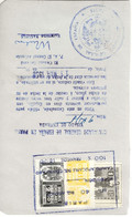 FISCAUX ESPAGNE Sur Visa De Passeport 1958 - Revenue Stamps