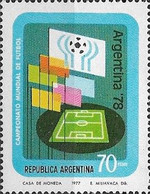 ARGENTINA - ARGENTINA'78 FIFA WORLD SOCCER CUP (I, STADIUM AND FLAGS, 70 P) 1977 - MNH - 1978 – Argentine