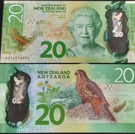 New Zealand 20 Dollars ND 2016 Polymer Issue Queen Elizabeth UNC P-193 - Nieuw-Zeeland