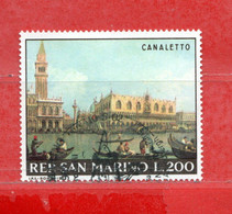 SAN MARINO ° 1971  - DIPINTI Del CANALETTO .Unif. 826   . Usati - Usados