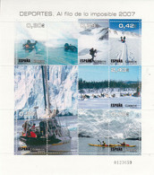 Spain 2007 Deportes With Antartica Stamps Sheetlet ** Mnh (57498) - Blocs & Hojas