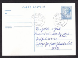 Luxembourg: Stationery Postcard To Germany, 1988, Cancel Walferdange (traces Of Use) - Covers & Documents