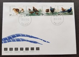 Taiwan Bird Pheasant 1993 Egg Fauna Birds (stamp FDC) *see Scan - Briefe U. Dokumente